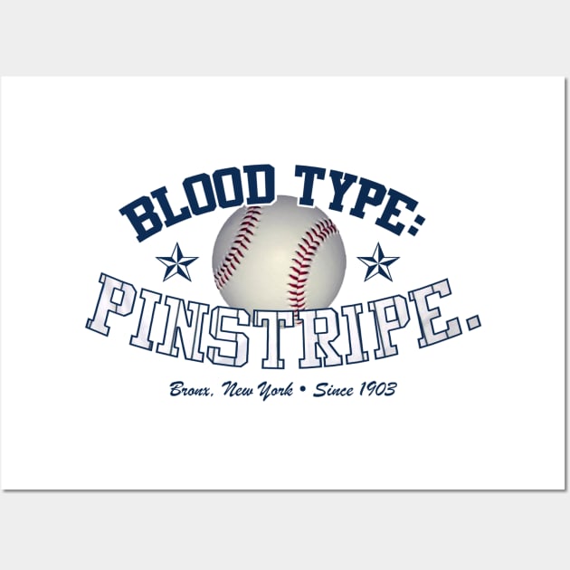 Blood Type: Pinstripe Wall Art by PopCultureShirts